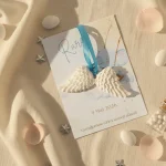 marturie botez baiat aripi inger ceramica cu elefantel pe leagan