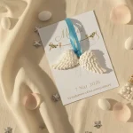 marturie botez baiat aripi ceramica cu carton hainute