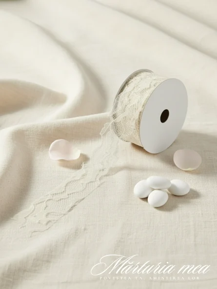 dantela pentru marturii nunta si botez, rola decorativa DIY