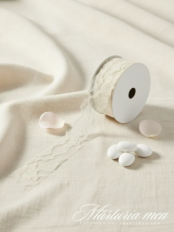 dantela pentru marturii nunta si botez, rola decorativa DIY