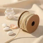 siret rasucit bej auriu pentru marturii DIY, rola 10m