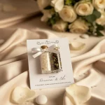 marturie nunta sticlute sare piper simbol verighete carton personalizat