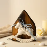 Căluț balansoar din ceramică pentru mărturii botez Marturia Mea