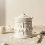 Carusel ceramic alb pentru mărturii botez și nuntă Marturia Mea