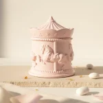 Carusel ceramic roz pentru mărturii botez fetiță Marturia Mea