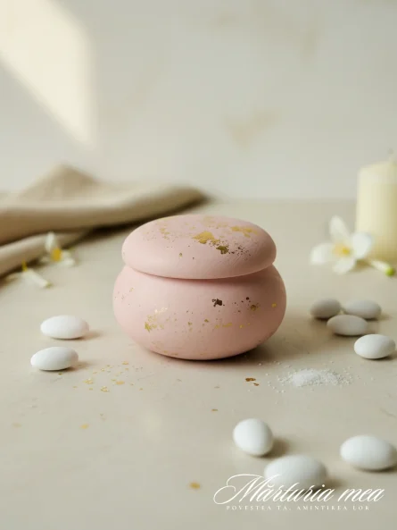 Macaron Roz cu Aur - O Amintire Dulce și Prețioasă - imagine 2
